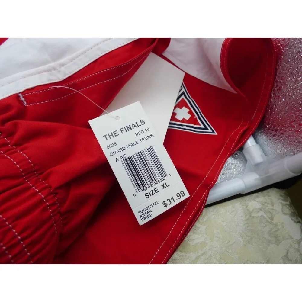 TYR The Finals Guard Male Trunks, Red, XL